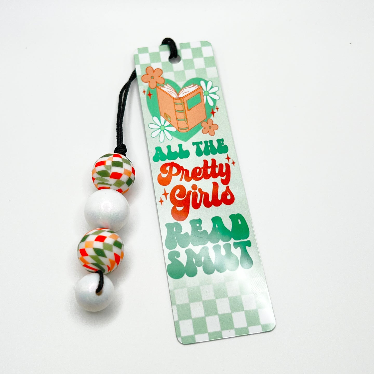 Pretty Girls Read Smut Bookmark w/Beads